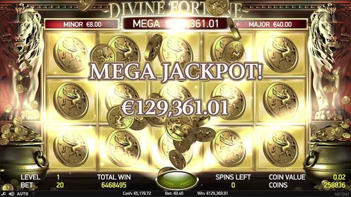 divine fortune jackpot win