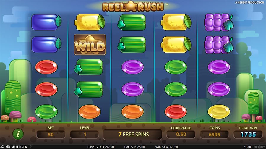 reel rush casino slot bonus game